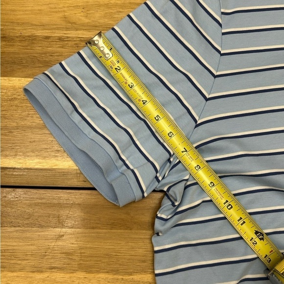 Polo Ralph Lauren Classic Fit Striped Soft Cotton Polo Light Blue Navy White XXL - Picture 10 of 11